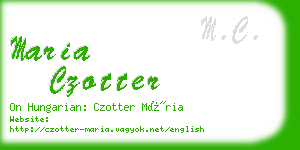 maria czotter business card